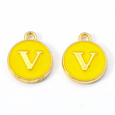 Golden Plated Alloy Enamel Charms LS-ENAM-S118-09V-1