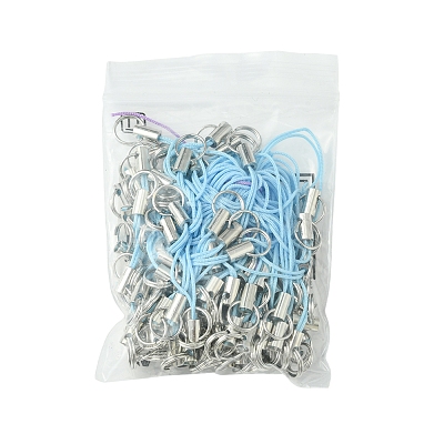 100Pcs Polyester Cord Mobile Straps MOBA-FS0001-02C-1