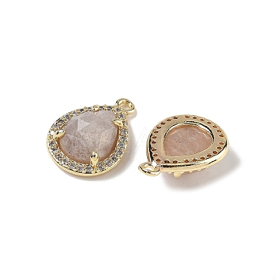 Natural Mixed Stone Faceted Teardrop Pendants G-U028-02G-1