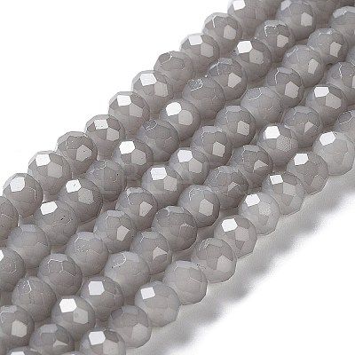 Baking Paint Imitation Jade Glass Bead Strands DGLA-A034-J10mm-A43-1
