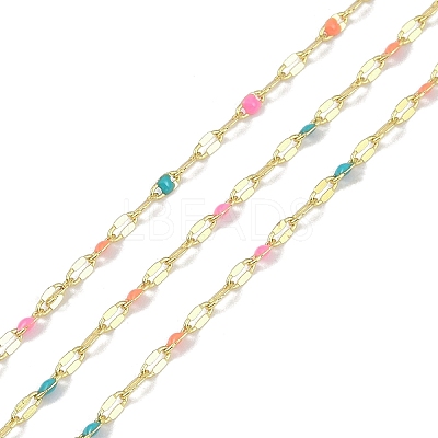Rack Plating Brass Dapped Chains AJEW-Q153-03G-01-1