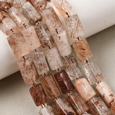 Natural Black Gold Rutilated Quartz Beads Strands GG-CBA4808-C01-01-1