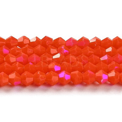 Opaque Solid Color Imitation Jade Glass Beads Strands GLAA-F029-P4mm-D03-1