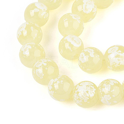 Baking Paint Glass Beads Strands DGLA-N015-10mm-08-1