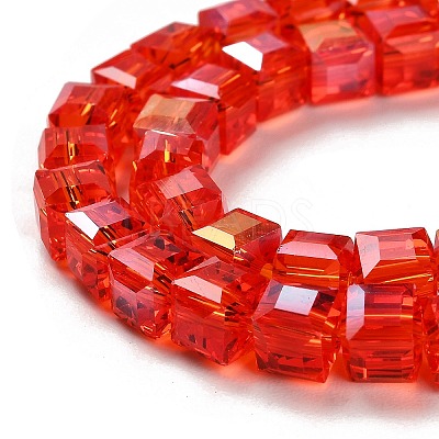 Electroplate Glass Beads Strands EGLA-R030-6x6mm-01-1