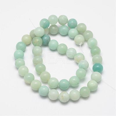 Round Natural Amazonite Bead Strands G-I183-02-4mm-1