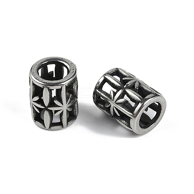 304 Stainless Steel European Beads STAS-C108-09A-AS-1