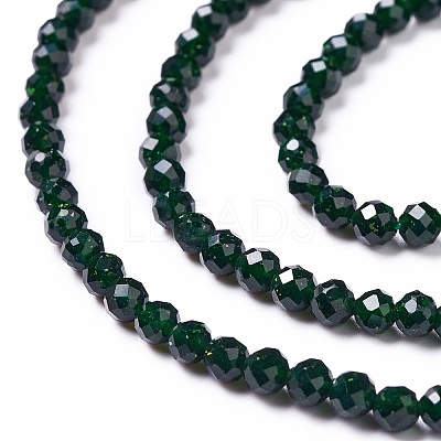 Synthetic Green Goldstone Beads Strands G-L581A-004C-1