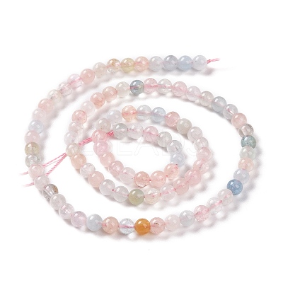 Natural Morganite Bead Strands G-P213-18-4mm-1