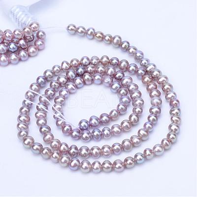 Natural Cultured Freshwater Pearl Beads Strands PEAR-R063-07B-1
