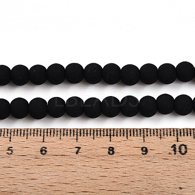 Opaque Glass Beads Strands GLAA-T032-P6mm-MD01-1