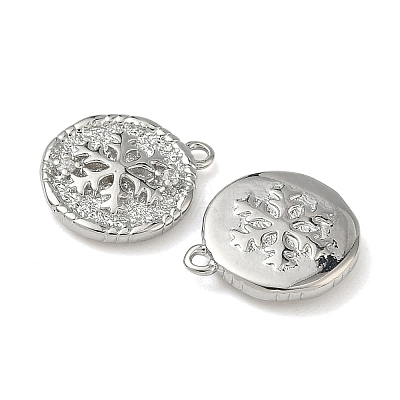 Christmas Brass Micro Pave Clear Cubic Zirconia Pendants KK-A280-03D-P-1