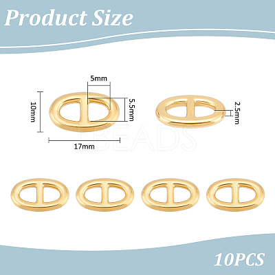 10Pcs 304 Stainless Steel Connector Charms STAS-UN0055-08-1