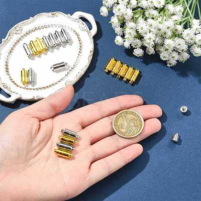 10 Bags Brass Magnetic Clasps with Loops KK-FS0002-02P-1