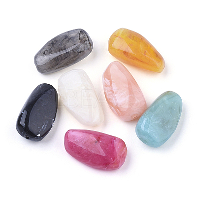 Acrylic Beads X-OACR-S017-30H-1