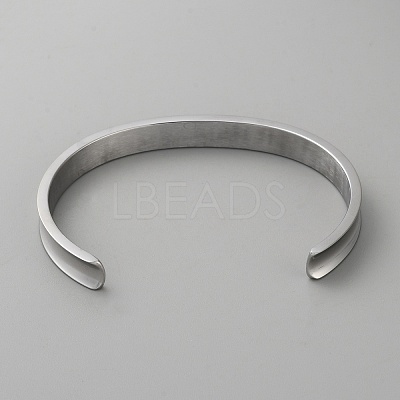 Stainless Steel Open Cuff Bangles BJEW-WH0516-03P-1
