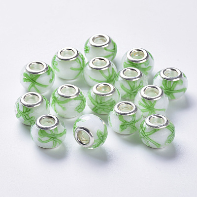 Handmade Lampwork European Beads LAMP-S193-009A-1