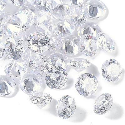 Clear Grade A Diamond Shaped Cubic Zirconia Cabochons X-ZIRC-M002-8mm-007-1