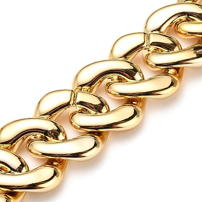Handmade UV Plating Acrylic Curb Chains X-AJEW-JB00774-02-1