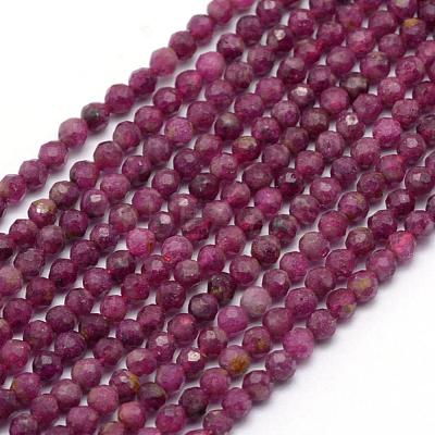 Natural Ruby Beads Strands G-E411-14-3.5mm-1