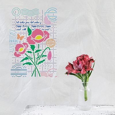 PET Plastic Drawing Painting Stencils Templates Sets DIY-WH0172-425-1