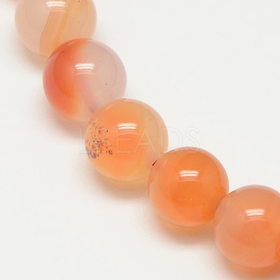 Natural Carnelian Beads Strands G-N0006-8mm-17-1