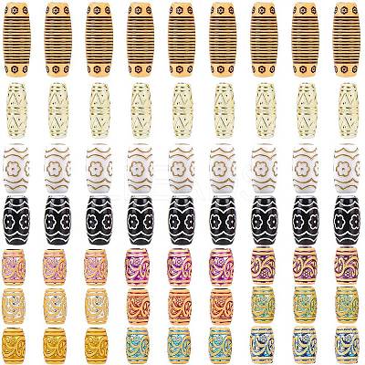 44Pcs Plastic & Resin Dreadlocks Braiding Beads OHAR-SC0001-21-1