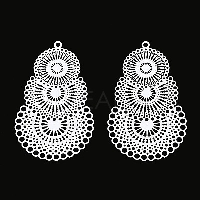 Spray Painted 430 Stainless Steel Pendants STAS-N121-01A-1