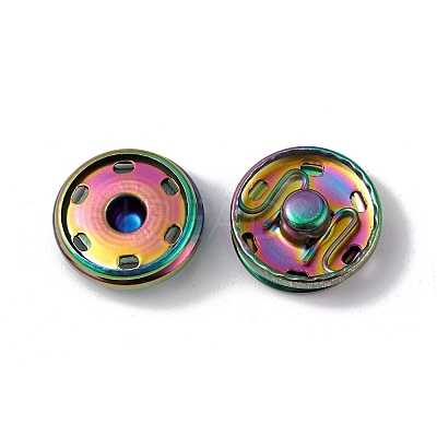 Ion Plating(IP) 202 Stainless Steel Snap Buttons BUTT-I017-01D-MC-1