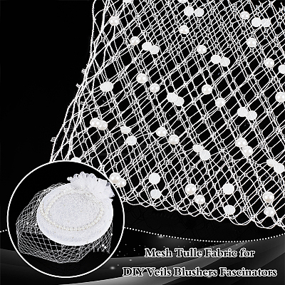Polyester Mesh Ribbons for Bridal Headwear AJEW-WH0518-73A-1