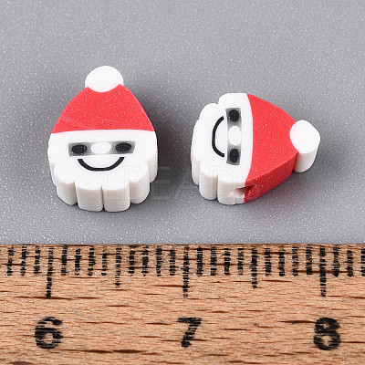 Christmas Theme Handmade Polymer Clay Beads CLAY-S091-75-1