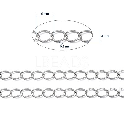 Brass Twisted Chains LS-CHC-Q001-5x4mm-P-1