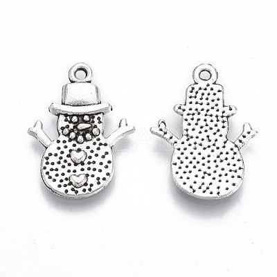 Tibetan Style Alloy Pendants TIBE-N010-37AS-RS-1