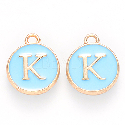 Golden Plated Alloy Enamel Charms ENAM-S118-04K-1