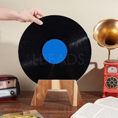 Wood Record Display Stands ODIS-WH0074-03-1