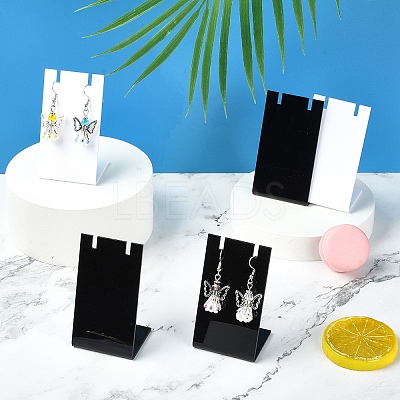 6Pcs Acrylic L Shaped Earring Display Stands EDIS-YW0001-08A-1