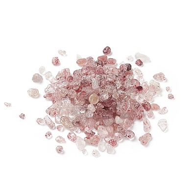 Natural Strawberry Quartz Chips Beads G-O103-23-1