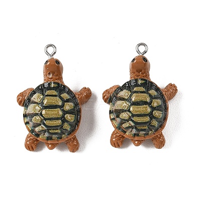 Opaque Resin Pendants RESI-G129-05-1