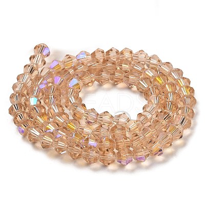 Transparent Electroplate Glass Beads Strands EGLA-A039-T4mm-L12-1