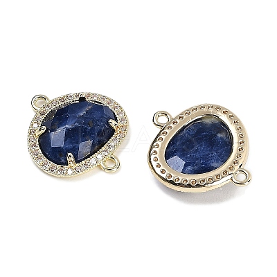 Natural Sodalite Faceted Oval Links G-B126-01G-04-1