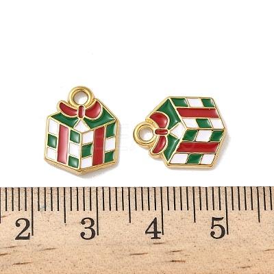 304 Stainless Steel Enamel Pendants STAS-L300-012G-09-1