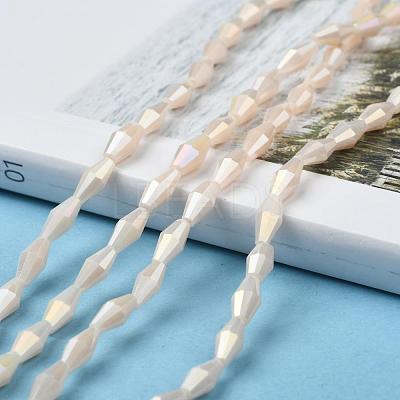 Opaque Glass Beads Strands GLAA-P001-04A-04-1