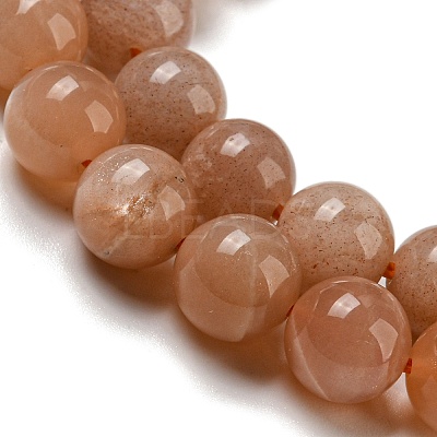 Round Natural Sunstone Beads Strands X-G-F222-33-8mm-1-1