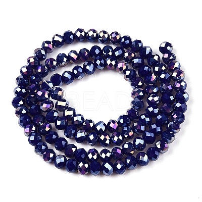 Electroplate Glass Beads Strands EGLA-A044-P3mm-B07-1