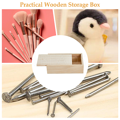Rectangle Unfinished Wood Gift Storage Box LS-CON-WH0094-38A-1
