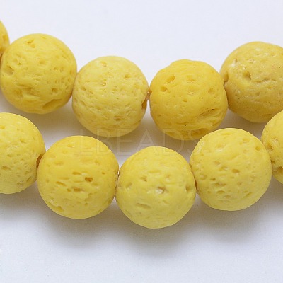 Natural Lava Rock Beads Strands G-F531-6mm-G15-1