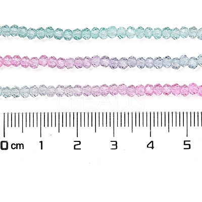 Transparent Painted Glass Beads Strands X1-DGLA-A034-T2mm-A10-1
