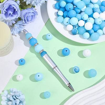 100Pcs Silicone Beads SIL-PA0001-39D-1