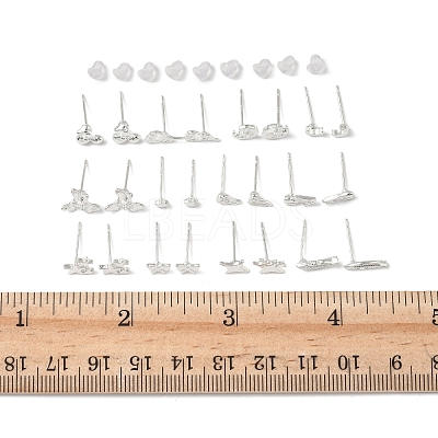2 Pairs Alloy Stud Earrings for Women EJEW-FS0001-27B-1