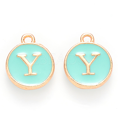 Golden Plated Alloy Enamel Charms LS-ENAM-S118-05Y-1